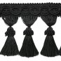 4" Black Fabric Tassel Fringe Lampshade Home Decor Trim by the Yard