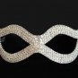 Rhinestone Masquerade Eye Mask Silver Metal High Quality Crystal Stone