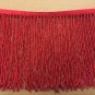 1 Yard 6.5" Red Glass Seed Bead Beaded Fringe Lamp Lampshade Costume Trim