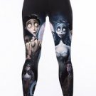 Corpse Bride Black Leggings Yoga Pants Athletic Skinny O/S