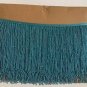 1 Yard 6.5" Turquoise Glass Seed Bead Beaded Fringe Lamp Lampshade Costume Trim