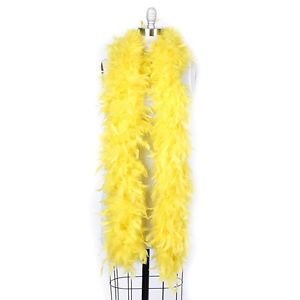 NWT Thick 120g Chandelle Feather Boa Yellow 6ft Flapper Burlesque Costume