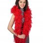 NWT Thick 120gm Chandelle Feather Boa RED 6 ft Flapper Burlesque Costume