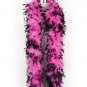 NWT Thick 120g Chandelle Feather Boa Hot Pink/Black Flapper Burlesque Costume