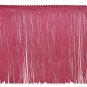 By Yard 6" Dark Rose Hot Pink Chainette Fabric Fringe Lampshade Lamp Costume Trim
