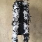 NWT Thick 120g Chandelle Feather Boa white/Black 6ft Flapper Burlesque Costume