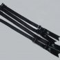 4 pc Empire Intimates Heavy Duty Replacement Garter Strap Straps Set Black w/Metal Hardware Satin