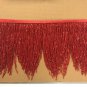 5yd Bolt 6.5" RED Glass BUGLE Bead Beaded Fringe CHEVRON Lamp Costume
