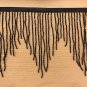 By the Yard 6.5" BLACK Glass BUGLE Bead Beaded Fringe CHEVRON Lamp Costume