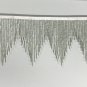 6.5" Silver Glass Seed Bugle Beaded Fringe Chevron Lamp Costume Trim by Yard