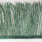 By the yard-6" Glass EMERALD GREEN BUGLE Seed Bead Beaded Fringe Lamp Costume Trim