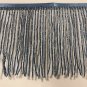 By the yard-6" Glass ROYAL BLUE BUGLE Seed Bead Beaded Fringe Lamp Costume Trim