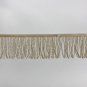 By the yard-4.5/4" Glass GOLD BUGLE Seed Bead Beaded Fringe Lamp Costume Trim