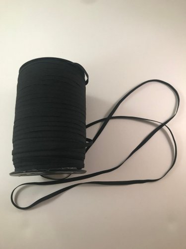 FREE SHIP-USA Seller Ships Fast-200 yards black 1/4&acirc;�� (6mm) black elastic