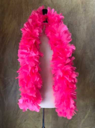 THICK Hot pink 240 gm 6ft Wire Wrapped Turkey Feather Boa Theater Quality Stage