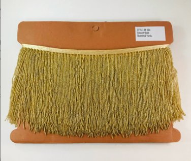 5 yard Bolt-6.5" GOLD Glass SEED BEAD Beaded Fringe Lamps, Costumes, Crafts