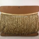 5 Yard Bolt-6.5" GOLD Glass BUGLE Bead Beaded Fringe Lamps, Costumes, Crafts