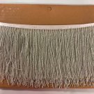 5 yard Bolt-6.5" SILVER Glass SEED BEAD Beaded Fringe Lamps, Costumes, Crafts