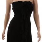 Black Flutter Strapless Party Dress (M)