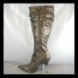 Bronze Knee High High Heel Boots (6)