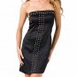 Mandee Black Studded Silky Tube Dress (S)