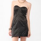 F21 Forever 21 Black Polka Dot Sweetheart Dress M