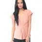 F21 Forever 21 Pink Rose Essential Pleated Front Top Blouse (S)