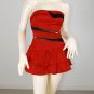 Red Zipper Tape Dress