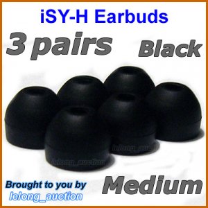 Medium Ear Buds Tips Pads Cushions for Sony MDR EX300 EX500 EX700 EX310 EX510 EX600 EX1000 @Black