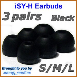 Replacement Ear Buds Tips Cushions for Sony MDR EX300 EX500 EX700 EX310 EX510 EX600 EX1000 @Black