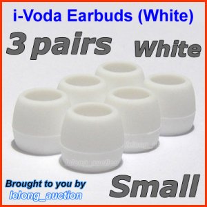 Small Ear Buds Tips Pads for Sennheiser CX 270 271 280 281 300 300-II 400 400-II 500 475 485 @White