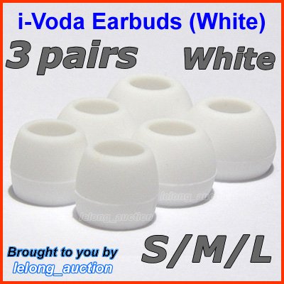 Replacement Ear Buds Tips for Sennheiser CX 270 271 280 281 300 300-II 400 400-II 500 475 485 @White