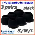 Replacement Ear Buds Tips for Sennheiser CX 270 271 280 281 300 300-II 400 400-II 500 475 485 @Black