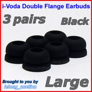 Large Double Flange Ear Buds Tips for Sennheiser CX 300 300-II 400-II 500 350 380 550 / IE 6 7 8 @B