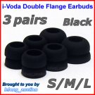 Double Flange Ear Buds Tips for Sennheiser CX 300 300-II 400 400-II 500 350 380 550 / IE 6 7 8 @B