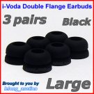 Large Double Flange Ear Buds Tip Cushion for Creative EP-3NC HS-730i EP-650 EP-830 EP-630 EP-630i @B