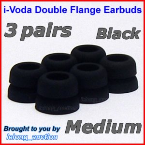 Medium Double Flange Ear Bud Tip Cushion for Creative EP-3NC HS-730i EP-650 EP-830 EP-630 EP-630i @B