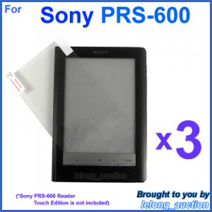 3x Clear Screen Protector Film for Sony PRS-600 Reader Touch Edition eBook eReader 6-inch