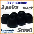Small Ear Buds Tips Pads Cushions for Sony MDR XB20 XB21 XB40 XB41 NC13 NC33 NC300 EX38iP @Black