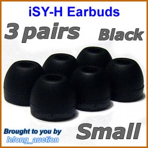 Small Ear Buds Tips Pads Cushions for Sony MDR XB20 XB21 XB40 XB41 NC13 NC33 NC300 EX38iP @Black
