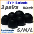 Replacement Ear Buds Tips Cushion for Sony DR EX12iP EX61iP EX300iP XB22iP EX14VP BT100 BT160 @Black
