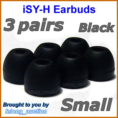 Small Replacement Ear Buds Tips Pads Cushions for Sony XBA-4 XBA-4iP XBA-NC8 XBA-BT75 XBA-S6 @Black