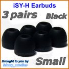 Small Replacement Ear Buds Tips Pads Cushions for Sony XBA-4 XBA-4iP XBA-NC8 XBA-BT75 XBA-S6 @Black