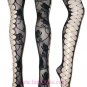 Corset Ripped Floral Lace Fishnet Tights Stockings Lingerie Gothic Emo Punk