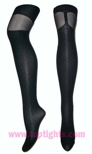 Black Heart Suspender Pattern Sheer Opaque Tights Pantyhose Sexy Stockings Free P&P