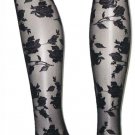 Rose Pattern Sheer Tights Fashion Lingerie Floral Hosiery Pantyhose