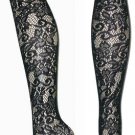 Black Lace Fishnet Tights Stockings Vintage Women Hosiery
