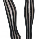 Vertical Striped Tights Lingerie Hosiery Sheer Opaque Stripes