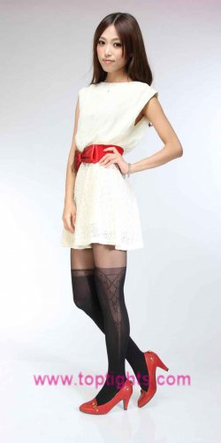 Mock Side Zip Up Boots Pattern Tights Runway Celeb Fashion Stockings Sexy Hosiery Party Pantyhose