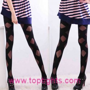 Bondage Sheer Opaque Starp Around Tights Celeb Fashion Lingerie Hosiery Pantyhose